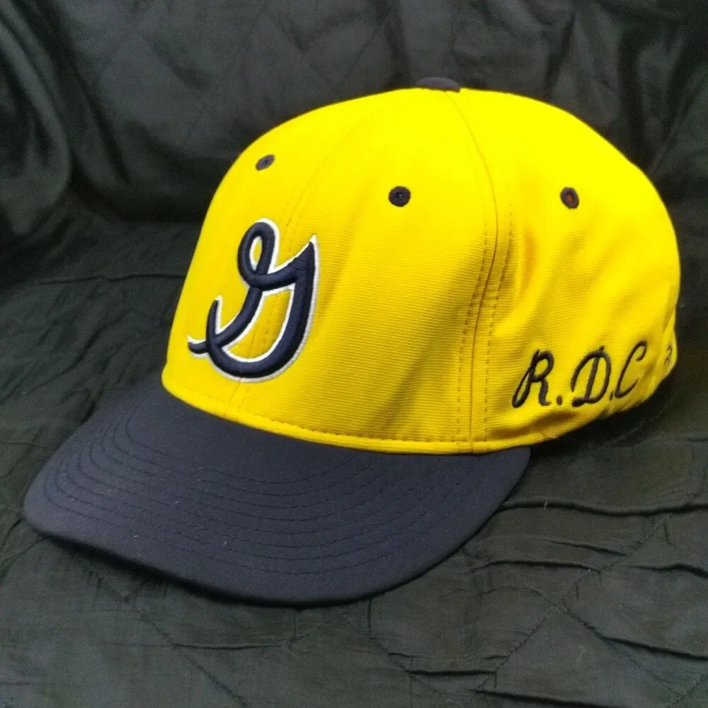 Richardson PTS 20 Flexfit Hat Men's LG-XL Yellow Navy Blue Fitted Cap